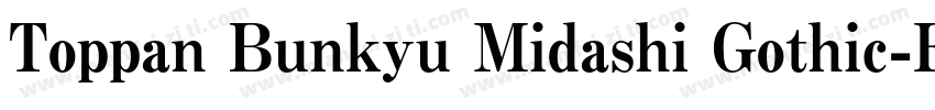 Toppan Bunkyu Midashi Gothic-Extrab字体转换